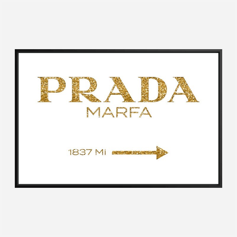 PRADA MARFA サイン アート　アートパネル Prada Marfa Gold Sign Wall Art